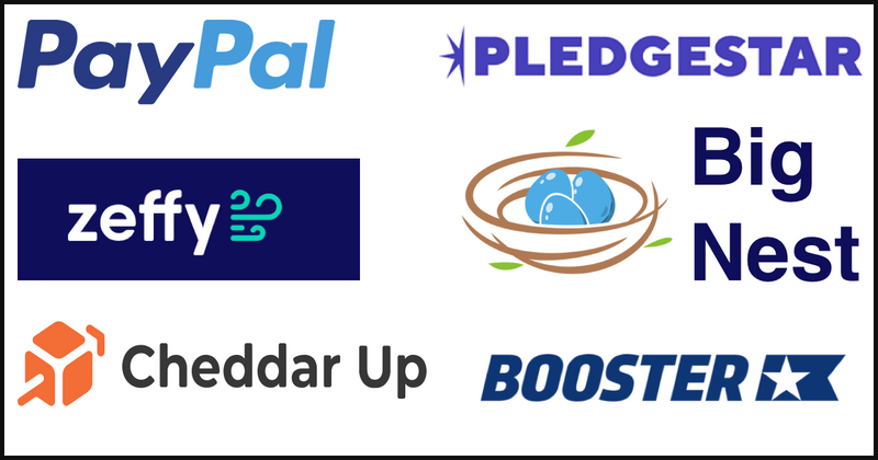 6 logos for fundraising software